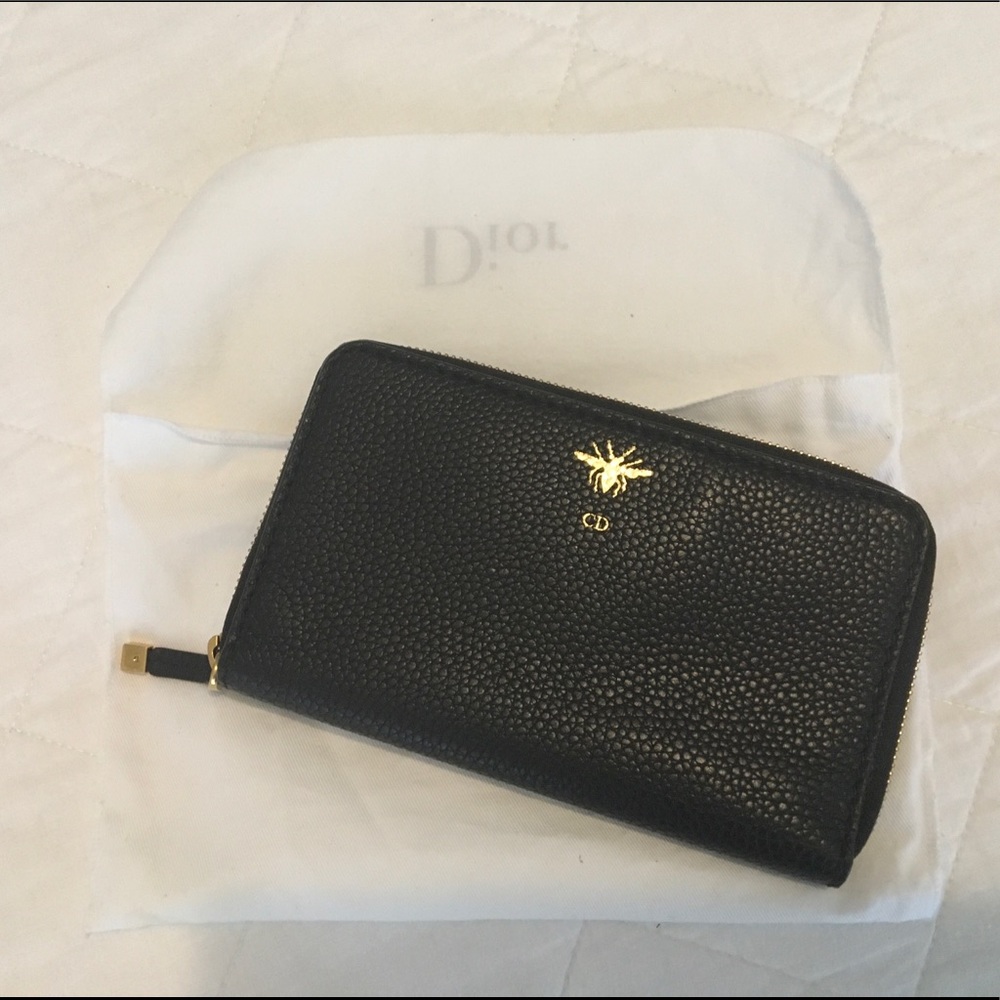 DIOR D-BEE Large Leather Wallet